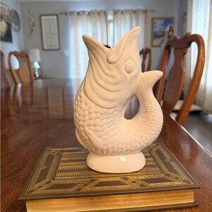 White Ceramic Fish Vase